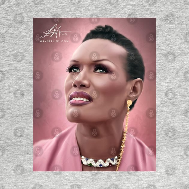 Grace Jones Digital Painting by wayneflint